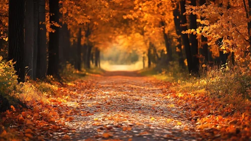 Golden Autumn Pathway