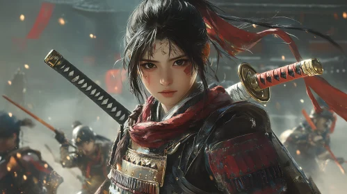 Portrait of a Courageous Samurai Woman