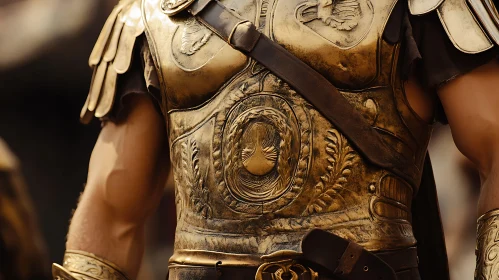 Intricate Gold Armor of Ancient Warrior