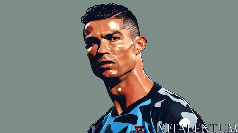 Stylish Portrait of Cristiano Ronaldo AI Image