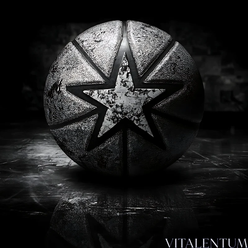 AI ART Monochrome Star Ball