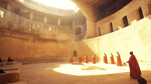 Religious Ceremony in Old Temple