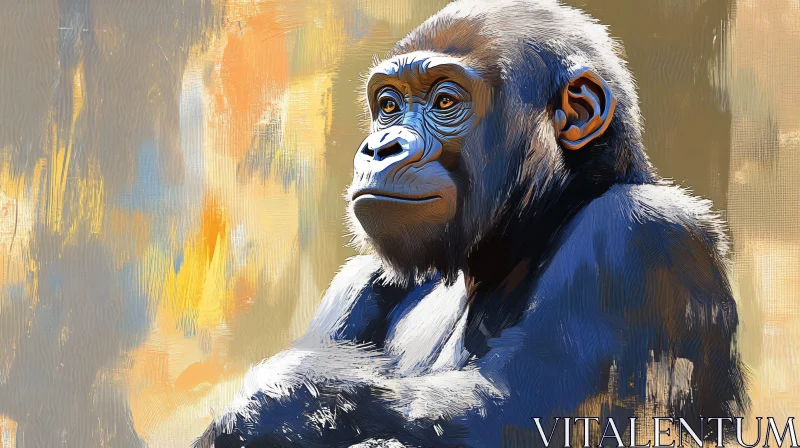 AI ART Gorilla Portrait Art