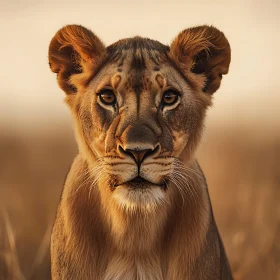 Young Lion Close-Up