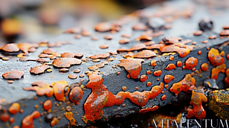 Abstract Panorama of Rusty Corrosion on Asphalt AI Image