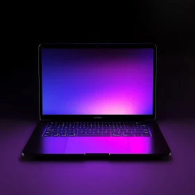 Modern Laptop Display with Gradient Colors