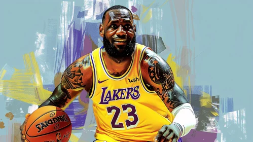 LeBron James Basketball Art