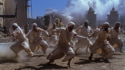 Men in Turbans Ready to Fight