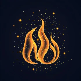 Luminous Flames and Sparks in Darkness