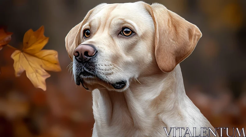 Autumn Labrador Portrait AI Image