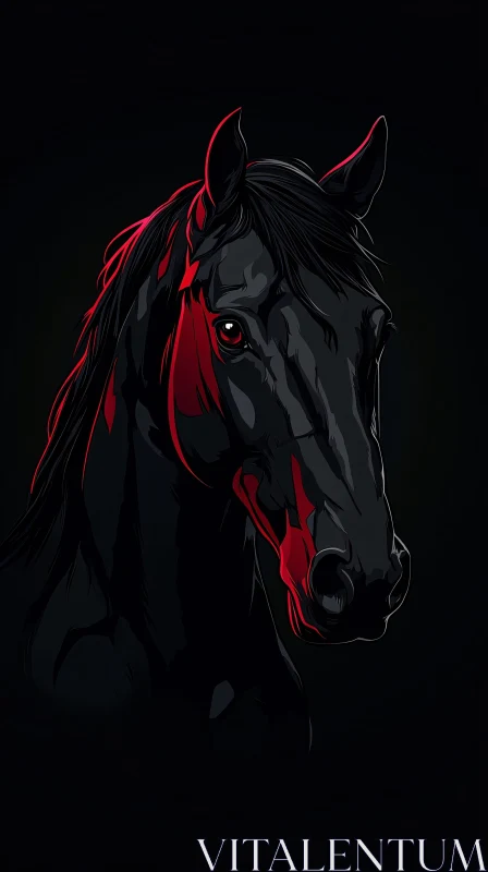 Elegant Equine Art AI Image