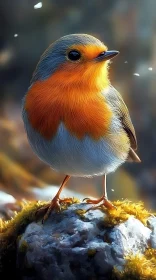 Vibrant Robin in Natural Habitat