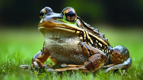 Frog Amidst Nature's Green Canvas