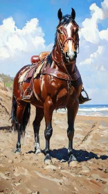 Beachside Horse Painting