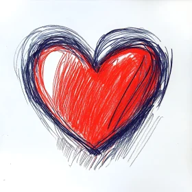 Pencil Sketch of a Heart