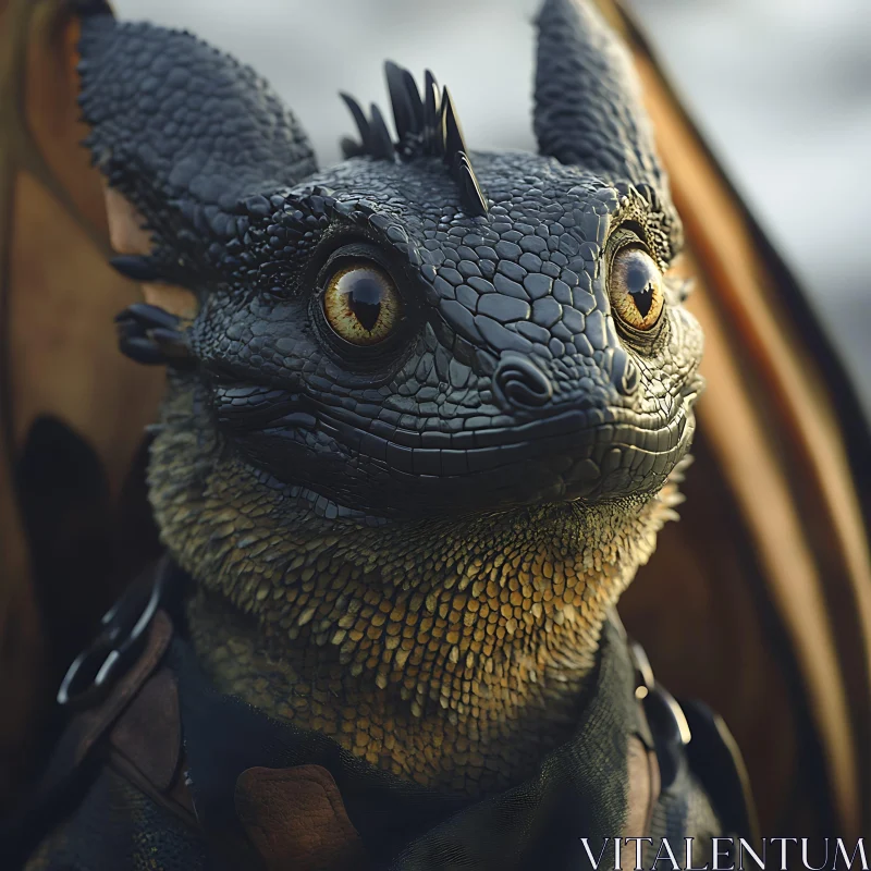 AI ART Dragon Close-Up - Fantasy Creature