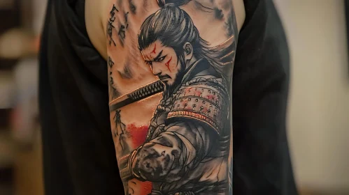 Warrior Tattoo with Katana