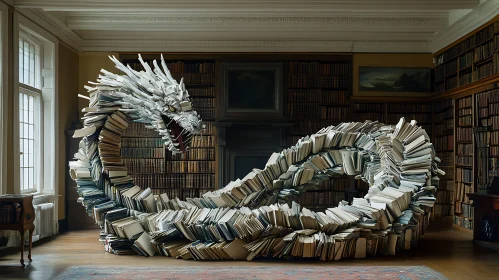Book Dragon in the Library Hall