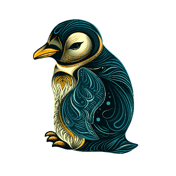 Intricate Penguin Art POD Design