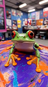 Vivid Frog Art Display