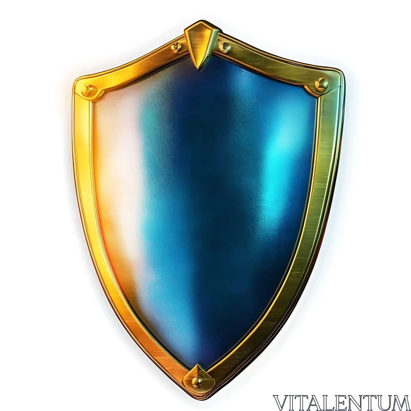 AI ART Protective Shield with Gold Trim