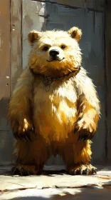 Artistic Depiction of a Golden Bear