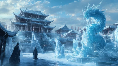 Icy Dragon in Ancient City