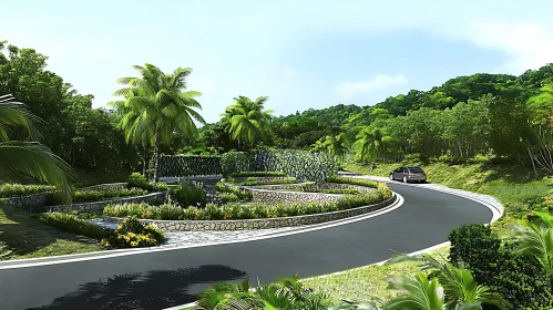 Tropical Road Scenery