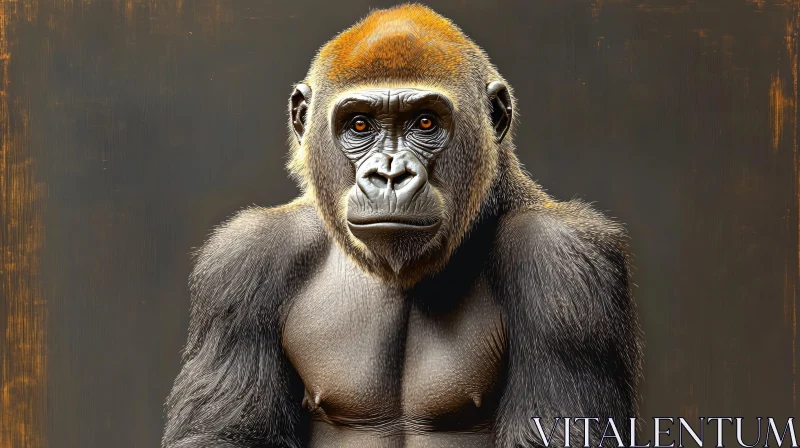 Gorilla Art Portrait AI Image