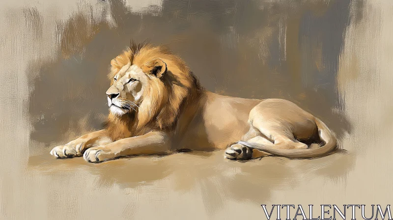 AI ART Regal Lion Art