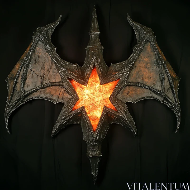 Winged Star Crest AI Image