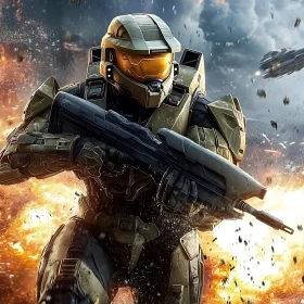 Soldier in Combat Armor