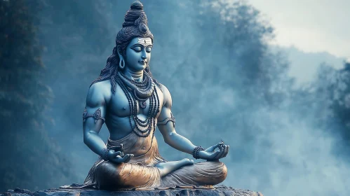 Meditative Shiva: A Peaceful Depiction