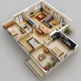 Detailed Isometric Home Layout