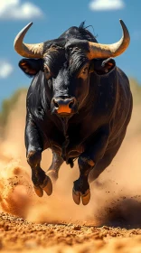 Dynamic Bull in Motion