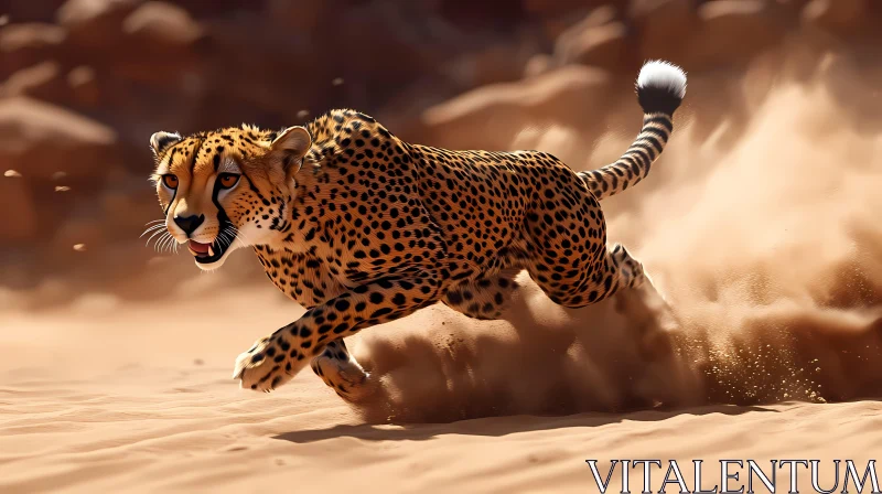 AI ART Sprint of the Cheetah