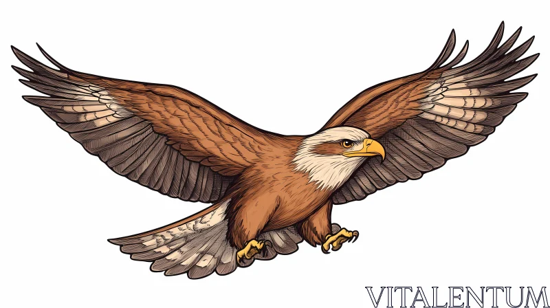 Eagle with Impressive Wingspan AI Image