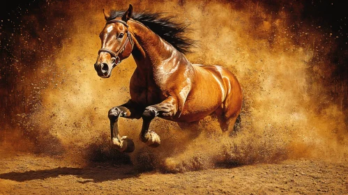 Energetic Horse in Motion