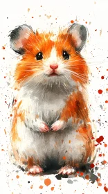 Hamster Portrait in Watercolor