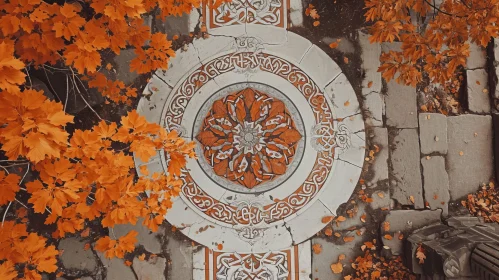 Intricate Geometric Stone Mosaic: Beauty and Symmetry