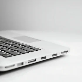 Minimalist Laptop Design Focus