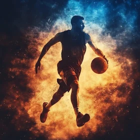 Athlete with Basketball