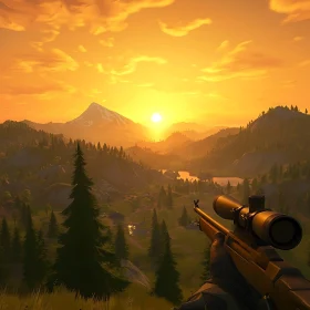 Golden Sunset Rifle View