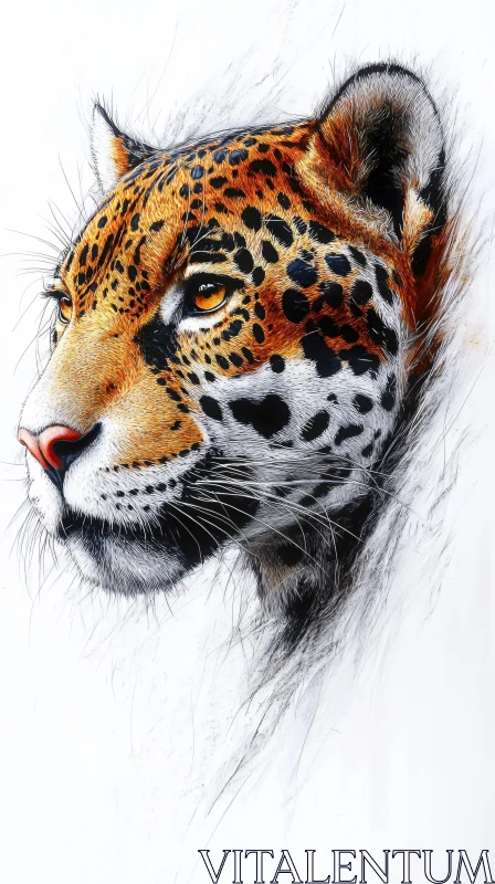 Big Cat Art: Leopard Portrait AI Image