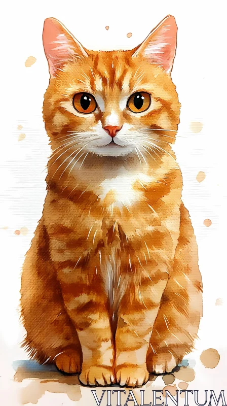 Artistic Cat Portrait AI Image