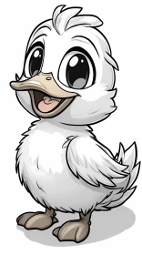 Cute Duckling Cartoon Image