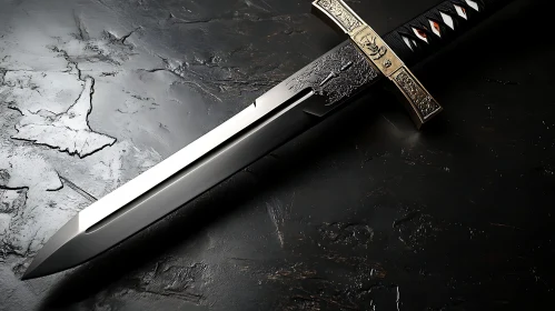 Elegant Sword with Detailed Hilt Design