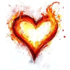 Fiery Heart Art