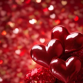 Hearts Bokeh Background