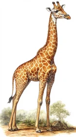 Elegant Giraffe Art